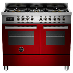 Bertazzoni Professional Series 100cm Dual Fuel Range Cooker Red